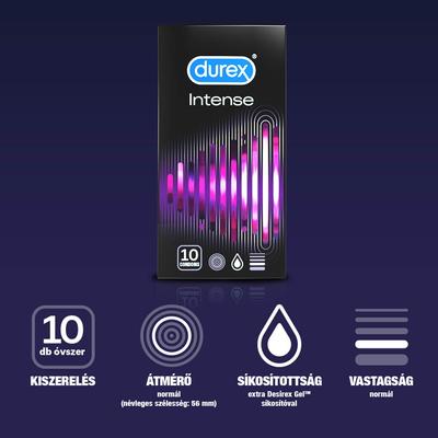 Kép 6/9 - Durex Intense - bordázott és pontozott óvszer (10db) - - 6
