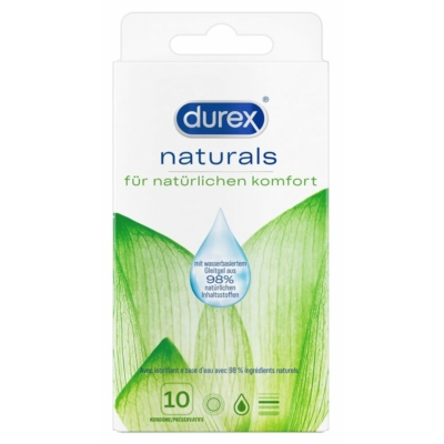 Kép 1/4 - Durex Naturals - vékony óvszer vízalapú síkosítóval (10db)