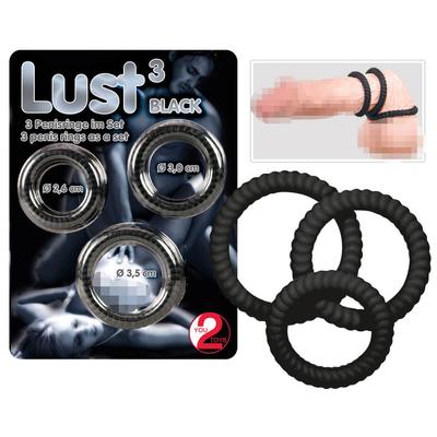 Kép 2/4 - You2Toys - Lust péniszgyűrű trió - fekete - 2