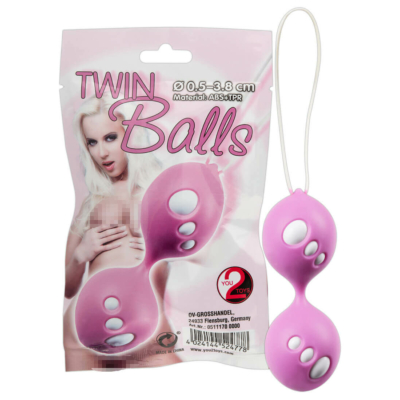 Kép 2/3 - You2Toys - Twin Balls - gésagolyó duó (pink) - 2