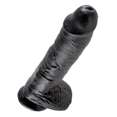 Kép 3/5 - King Cock 10 herés dildó (25 cm) - fekete - 3