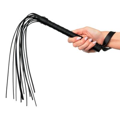 Kép 4/6 - Fetish Fantasy Deluxe Cat-O-Nine - korbács (65cm) - fekete - 4