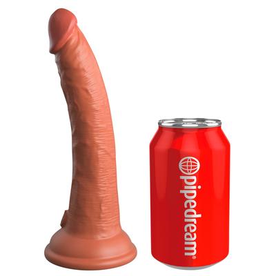 Kép 4/6 - King Cock Elite 7- tapadótalpas, élethű dildó (18cm) - sötét natúr - 4