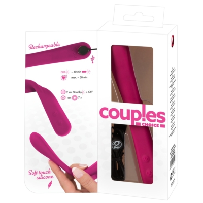 Kép 2/14 - Couples Choice - akkus, kétmotoros vibrátor (pink) - 2
