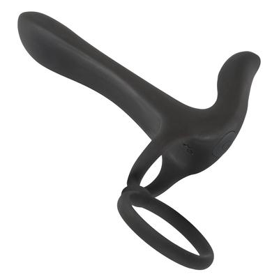Kép 4/11 - / Black Velvet - akkus, 2in1 párvibátor és péniszgyűrű (fekete) - 4
