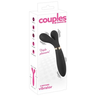 Kép 3/13 - Couples Choice - akkus, 3 motoros vibrátor (fekete) - 3