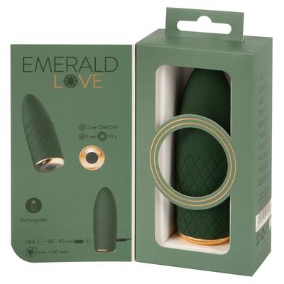 Kép 2/11 - Emerald Love - akkus, vízálló mini vibrátor (zöld) - 2