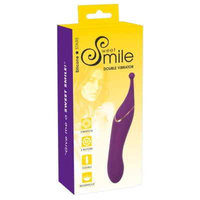 Kép 1/12 - SMILE Double - akkus, 2in1 csiklóvibrátor (lila)