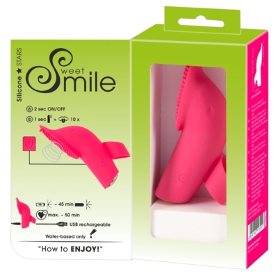 Kép 2/13 - SMILE Licking - akkus, léghullámos-nyelves ujjvibrátor (pink) - 2