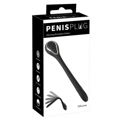Kép 1/9 - Penis Plug Dilator - akkus húgycsővibrátor (0,6-1,1cm) - fekete