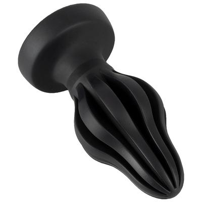 Kép 4/9 - ANOS - szuperpuha, bordázott anál dildó - 7cm (fekete) - 4