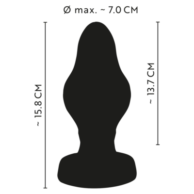 Kép 9/9 - ANOS - szuperpuha, bordázott anál dildó - 7cm (fekete) - 9