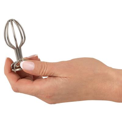 Kép 6/8 - ANOS Metal (2,8cm) - kalitkás acél anál dildó (ezüst) - 6