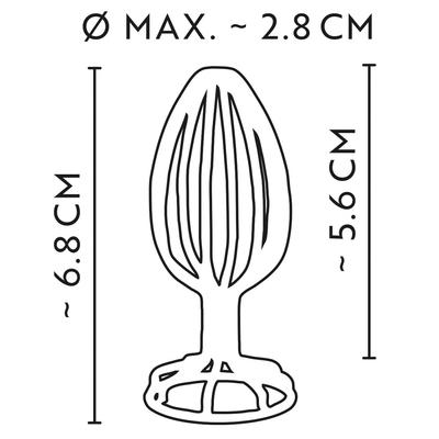 Kép 8/8 - ANOS Metal (2,8cm) - kalitkás acél anál dildó (ezüst) - 8
