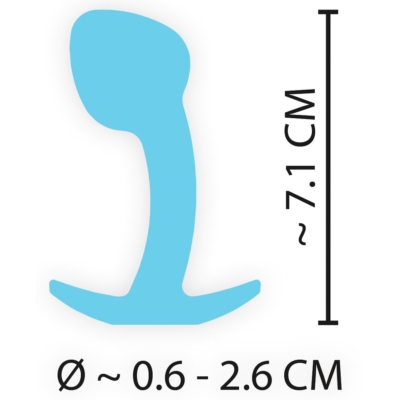 Kép 9/9 - Cuties Mini Butt Plug - szilikon anál dildó - kék (2,6cm) - 9