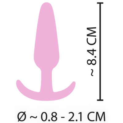 Kép 8/8 - Cuties Mini Butt Plug - szilikon anál dildó - pink (2,1cm) - 8