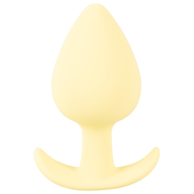 Kép 2/8 - Cuties Mini Butt Plug - szilikon anál dildó - sárga (3,1cm) - 2