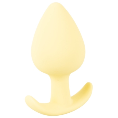 Kép 3/8 - Cuties Mini Butt Plug - szilikon anál dildó - sárga (3,1cm) - 3