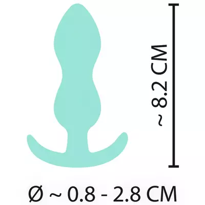 Kép 15/15 - Cuties Mini Butt Plug - szilikon anál dildó - menta (2,3cm) - 8