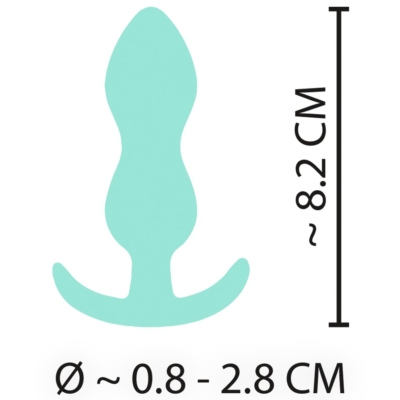 Kép 8/8 - Cuties Mini Butt Plug - szilikon anál dildó - menta (2,3cm) - 8