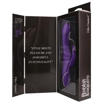Kép 3/8 - Vibe Couture Esquire - Nyuszis, forgó vibrátor (lila) - 3