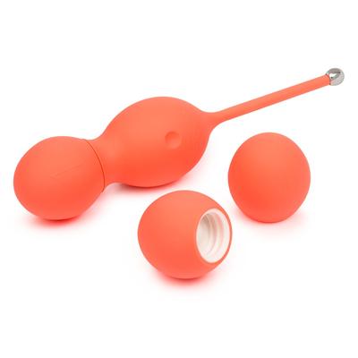 Kép 2/7 - We-Vibe Bloom - akkus gésagolyó cserélhető súlyokkal (narancs) - 2