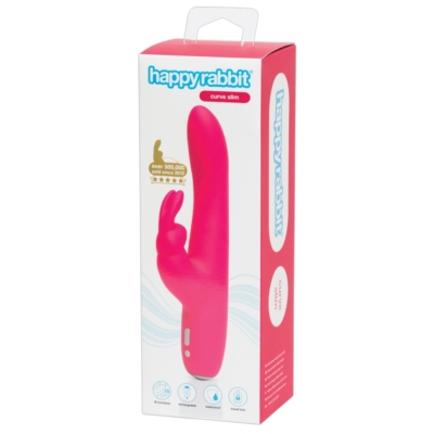 Kép 1/6 - Happyrabbit Curve Slim - vízálló, akkus csiklókaros vibrátor (pink)