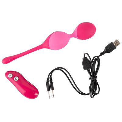Kép 4/9 - SMILE Love Balls - 82g-os, akkus, rádiós vibrációs tojás (pink) - 4