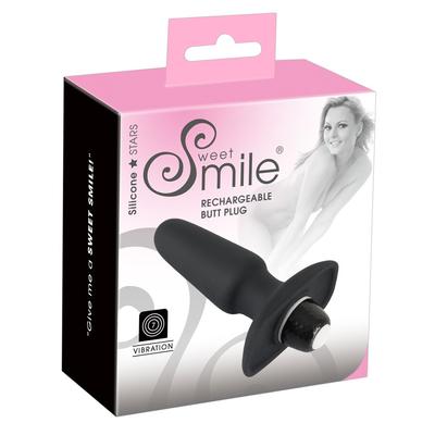 Kép 1/8 - SMILE Butt Plug - akkus, szilikon anál vibrátor (fekete)