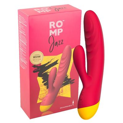 Kép 1/4 - ROMP Jazz - akkus, vízálló csiklókaros G-pont vibrátor (sötét pink)
