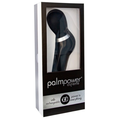 Kép 1/7 - PalmPower Extreme Wand - akkus masszírozó vibrátor (fekete)