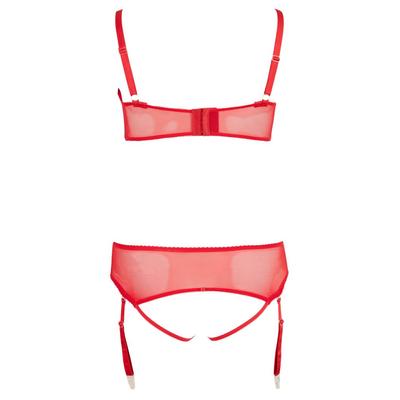 Kép 8/8 - / Cottelli Plus Size - variálható fehérnemű duó (piros) - 8