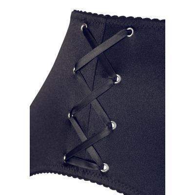 Kép 7/8 - / Cottelli Plus Size - szíves nyitott mellemelő szett (fekete) - 7