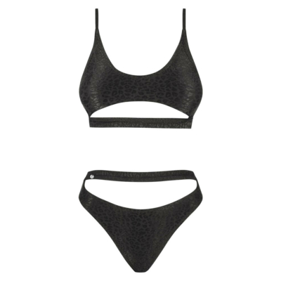 Kép 3/4 - / Obsessive Miamelle - pántos sportos bikini (fekete) - 3