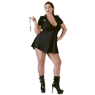 Kép 3/5 - / Cottelli Plus Size - szexi rendőrnő ruha jelmez (fekete) - 3