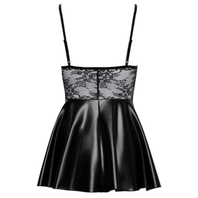 Kép 5/5 - Noir - csipke felsős fényes ruha (fekete) - 5