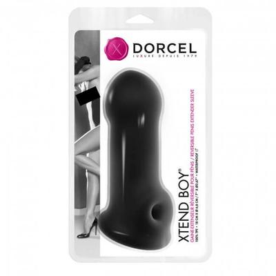 Kép 1/4 - Dorcel Xtend Boy - szilikon péniszköpeny (fekete)