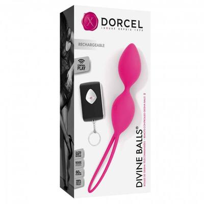 Kép 6/6 - Dorcel Divine Balls - akkus, rádiós, vibrációs gésagolyó (pink) - 6