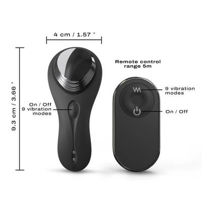 Kép 5/6 - Dorcel Discreet Vibe + - akkus, rádiós csiklóvibrátor (fekete) - 5