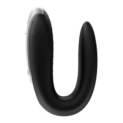Kép 3/7 - Satisfyer Double Fun - okos, akkus, vízálló, rádiós párvibrátor (fekete) - 3