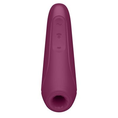 Kép 2/9 - Satisfyer Curvy 1+ - okos, akkus, vízálló csiklóizgató vibrátor (rózsa vörös) - 2