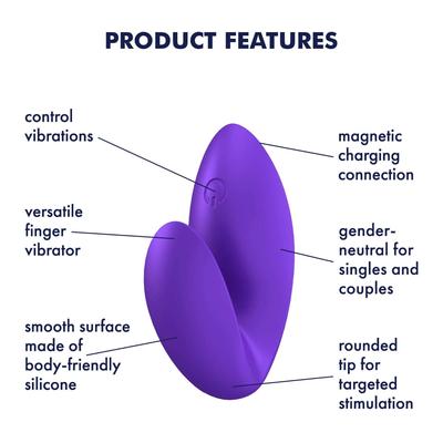 Kép 8/8 - Satisfyer Love Riot - akkus, vízálló ujjvibrátor (lila) - 8