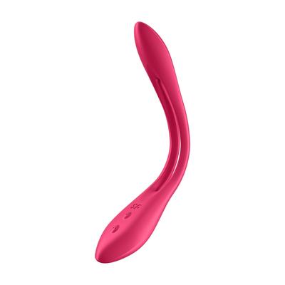 Kép 6/9 - Satisfyer Elastic Joy - akkus, flexibilis párvibrátor (piros) - 6