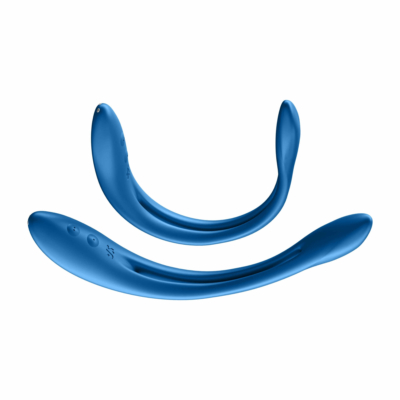 Kép 5/9 - Satisfyer Elastic Game - akkus, flexibilis párvibrátor (kék) - 5
