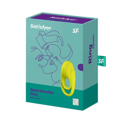 Kép 3/4 - Satisfyer Spectacular - akkus, vízálló, vibrációs péniszgyűrű (sárga) - 3