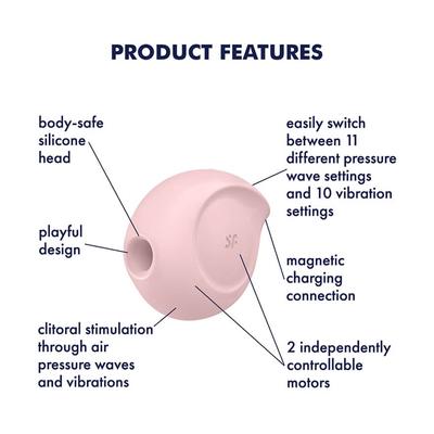Kép 7/8 - Satisfyer Sugar Rush - akkus, léghullámos csikló vibrátor (pink) - 7
