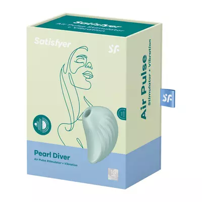 Kép 11/13 - Satisfyer Pearl Diver - akkus, léghullámos csikló vibrátor (menta) - 6
