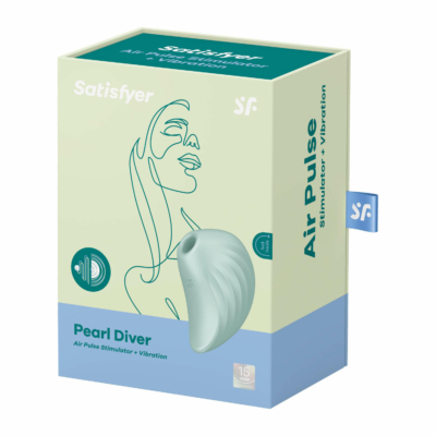 Kép 6/7 - Satisfyer Pearl Diver - akkus, léghullámos csikló vibrátor (menta) - 6