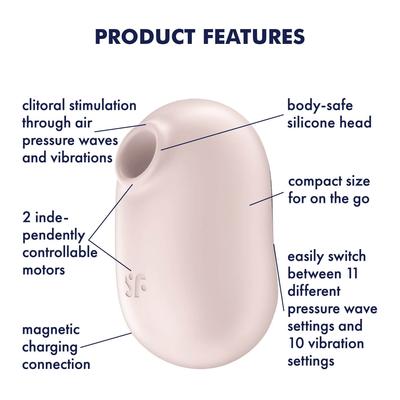 Kép 8/8 - Satisfyer Pro To Go 2 - akkus, léghullámos csiklóizgató vibrátor (bézs) - 8