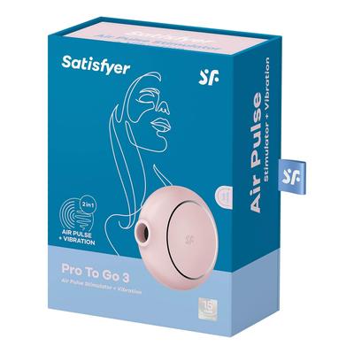 Kép 6/6 - Satisfyer Pro To Go 3 - akkus, léghullámos csiklóizgató vibrátor (pink) - 6